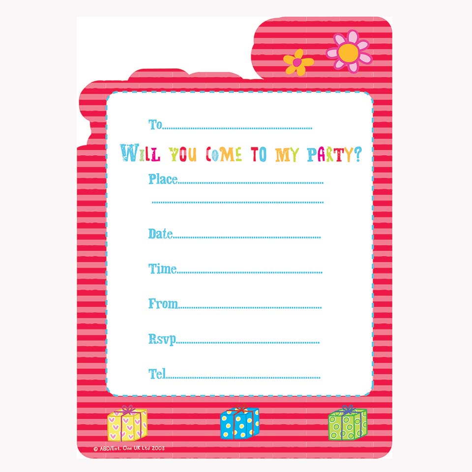 Peppa Pig Party Invitations