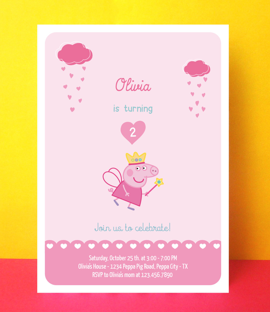 Peppa Pig Party Invitations
