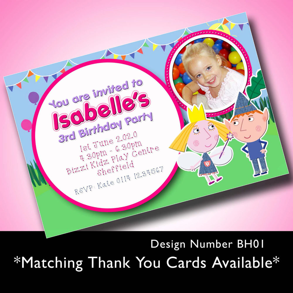 Personalised Birthday Party Invitations Invites Kids Children Ben