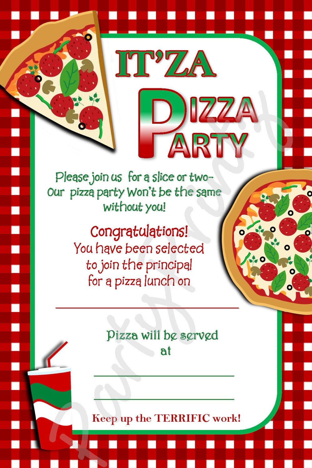 Pizza Party Invitation Template Free