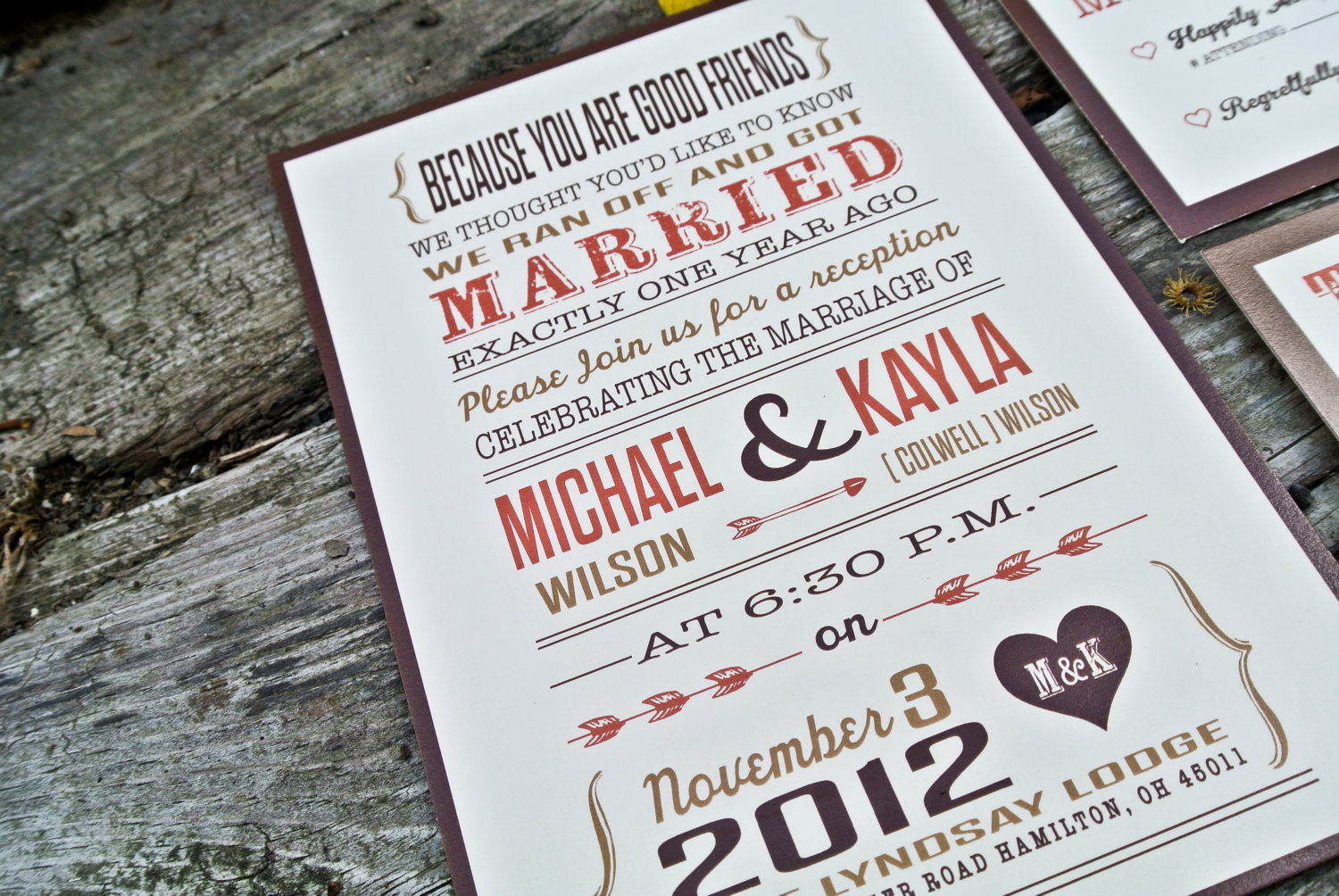 Post Wedding Party Invitations