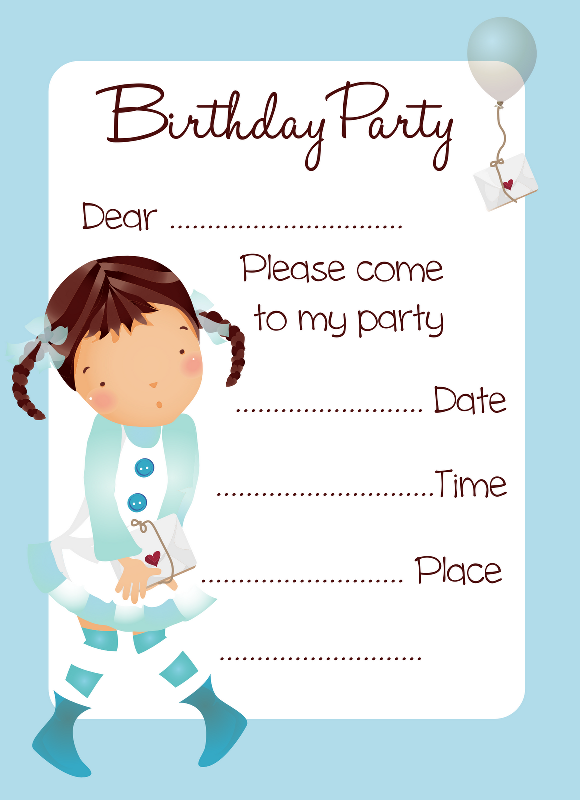 Printable Birthday Party Invitation Cards Fabulous Printable