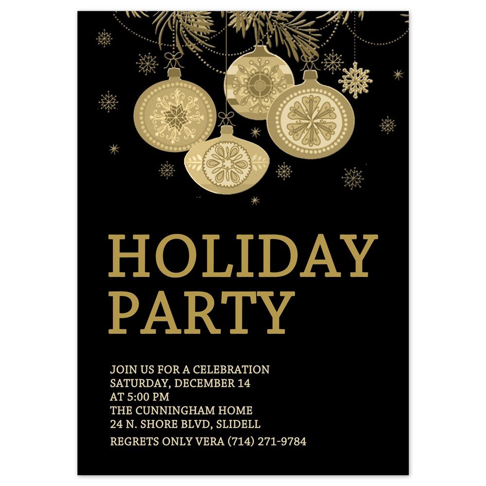 Printable Christmas Party Invitation Template