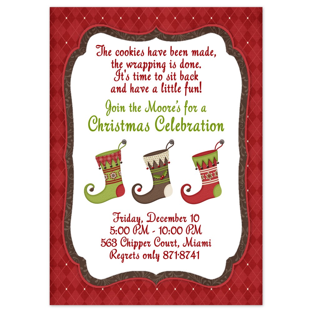 Printable Christmas Party Invitation Template