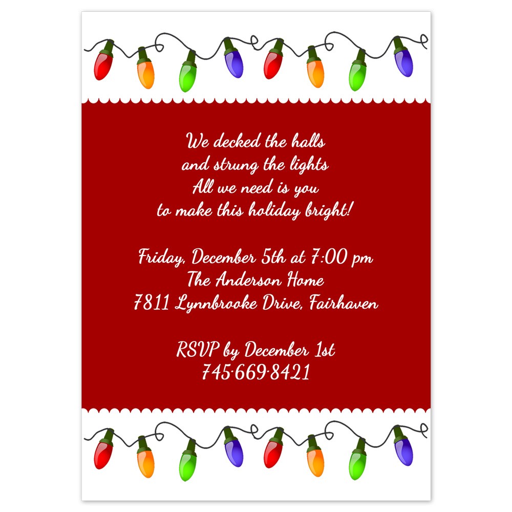 Printable Christmas Party Invitation Template