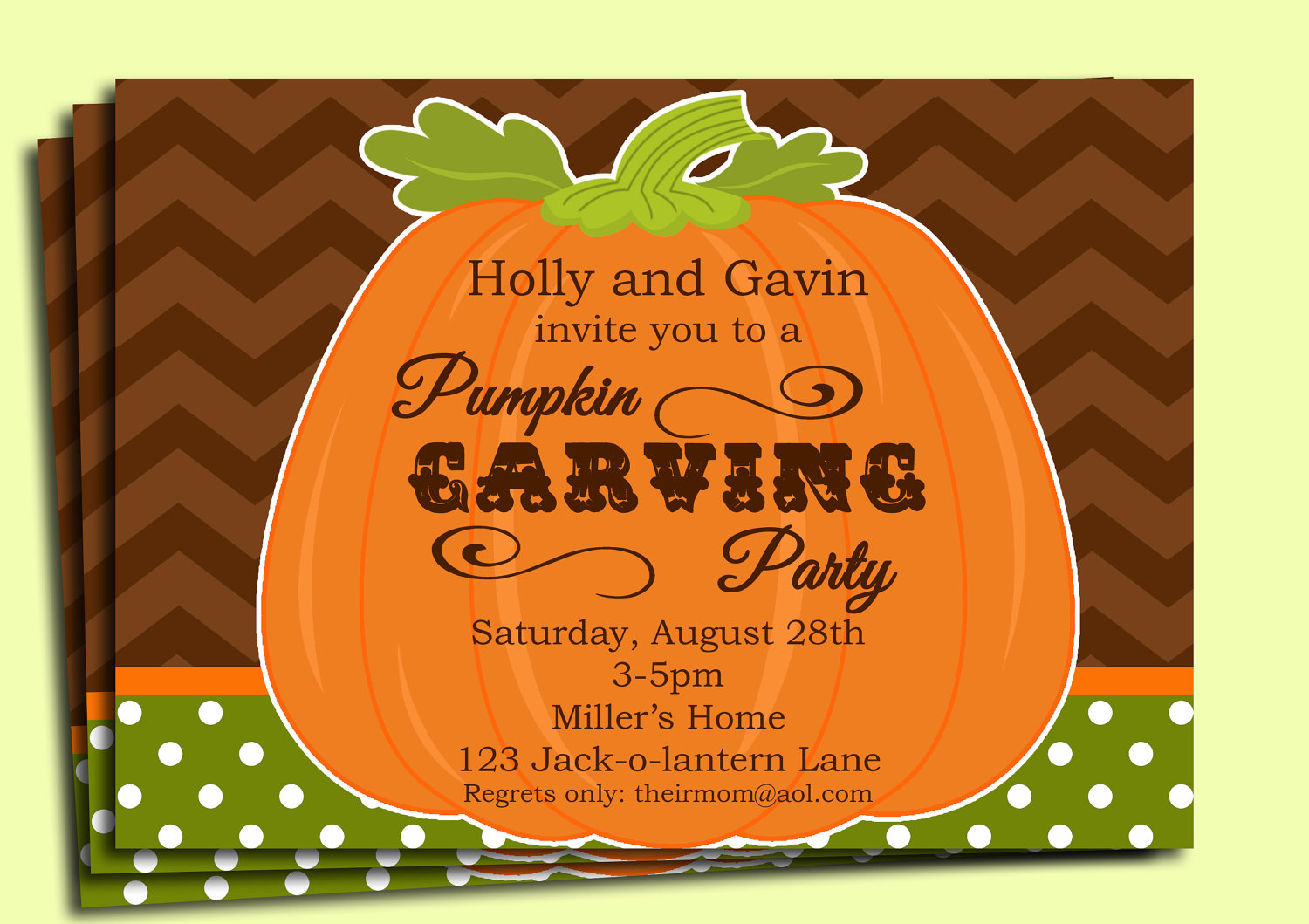 Pumpkin Carving Party Invitation Wording