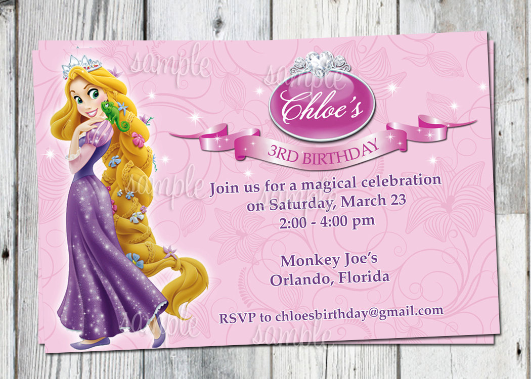Rapunzel Party Invitations