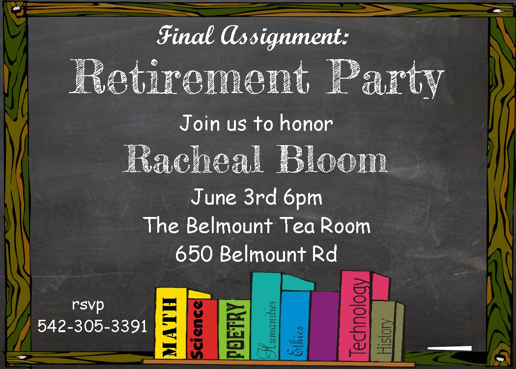 Retirement Party Invitations Custom Designed New For Spring 2017