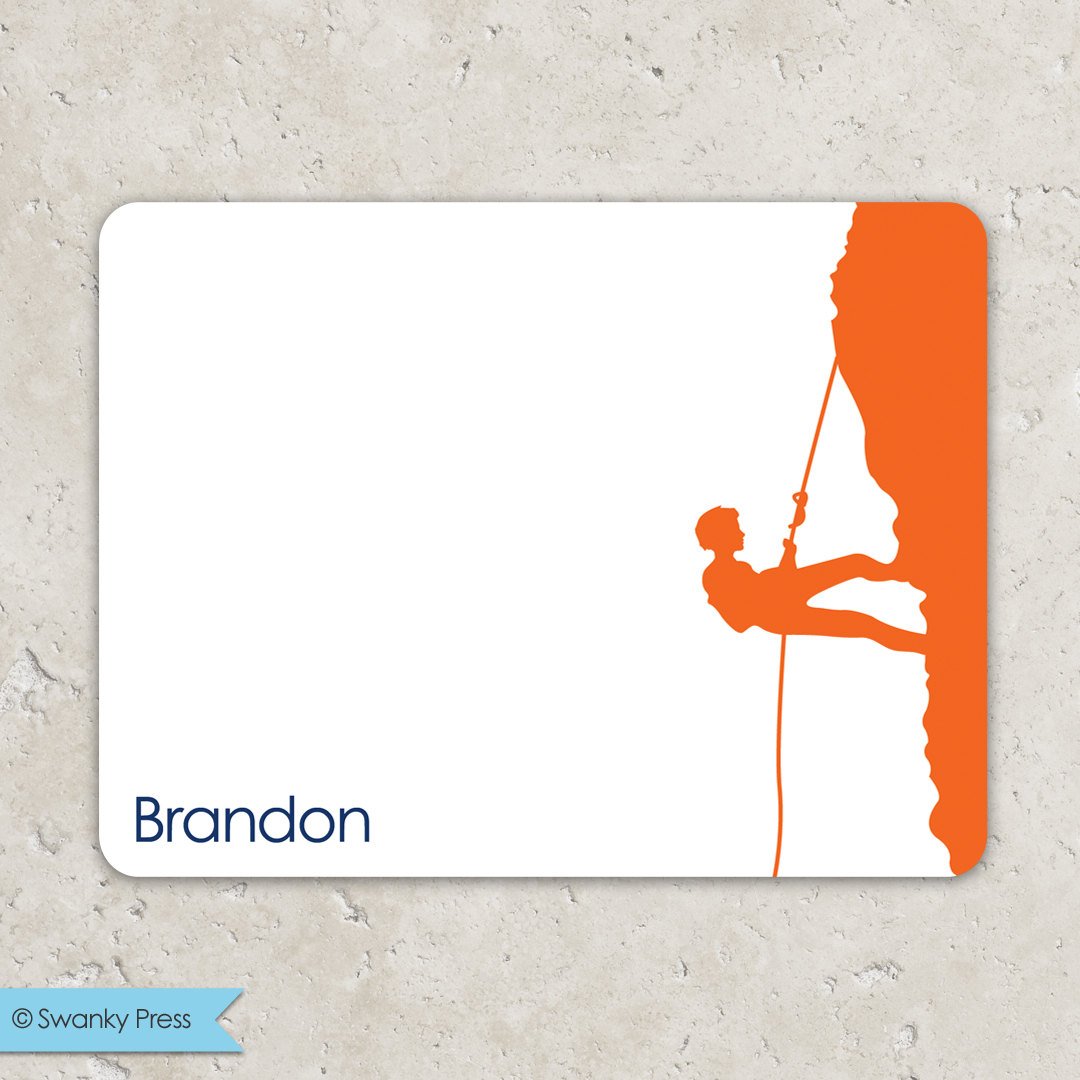 Rock Climbing Flat Notecards Thank You Notes By Swankypress
