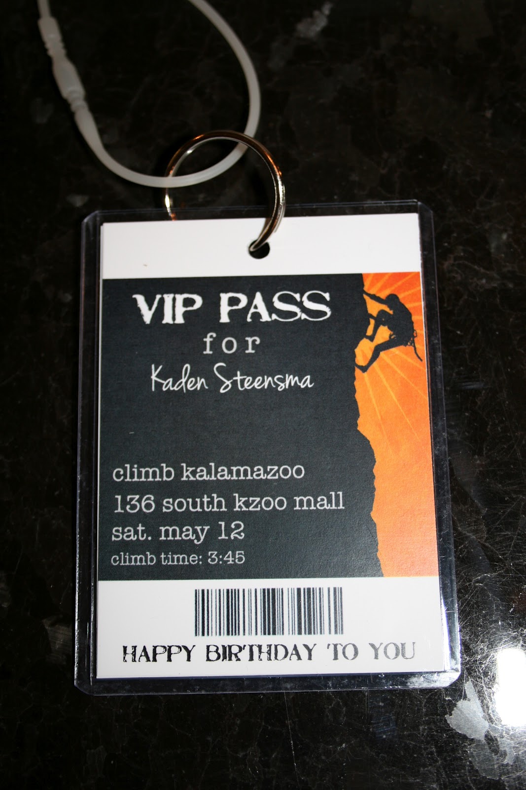 Rock Climbing Party Favors