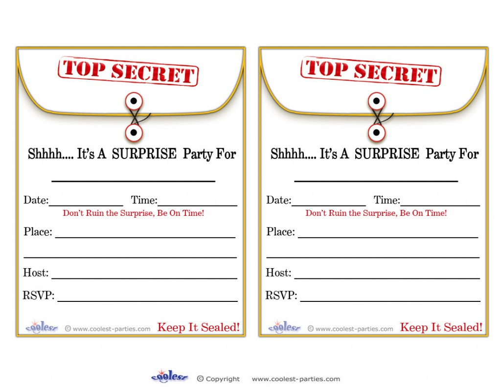 Sample Invitation Surprise Birthday Party