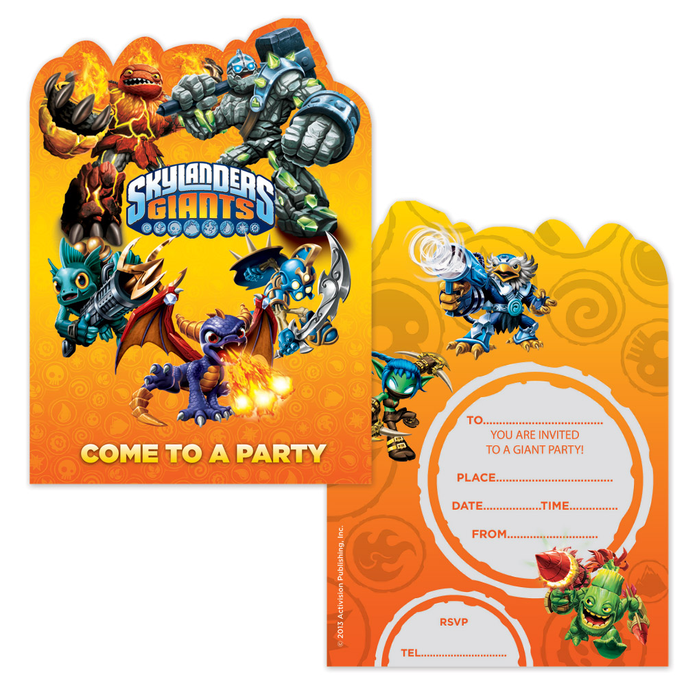 Skylanders Party Invitations