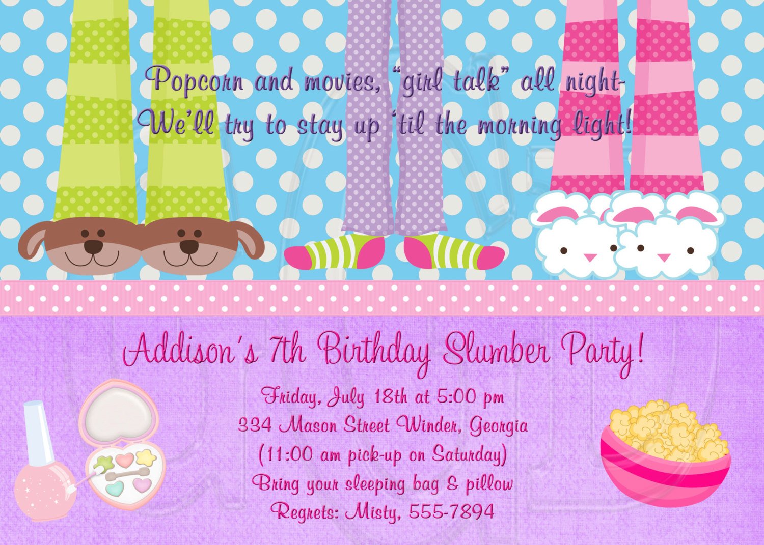 Slumber Party Invitation Pajama Party By Graciegirldesigns77