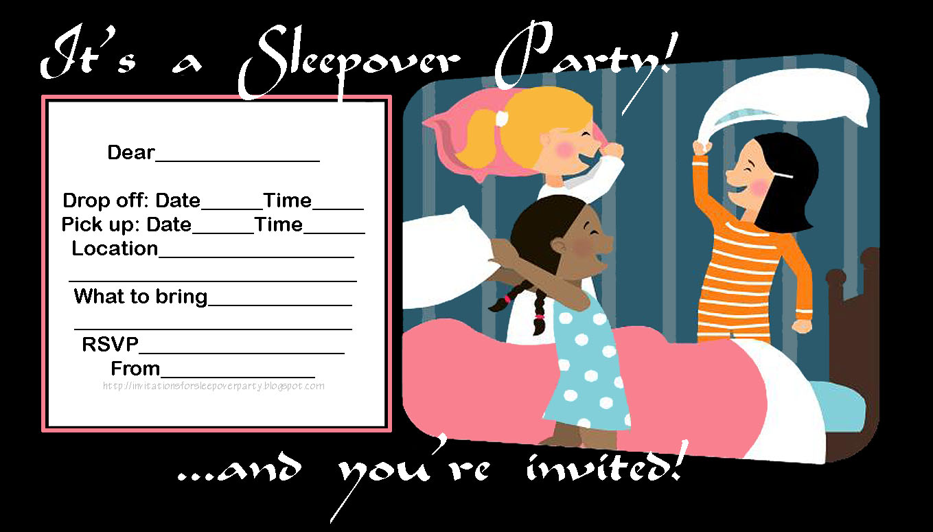 Slumber Party Invitations