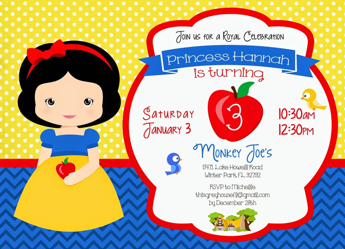Snow White Invitations