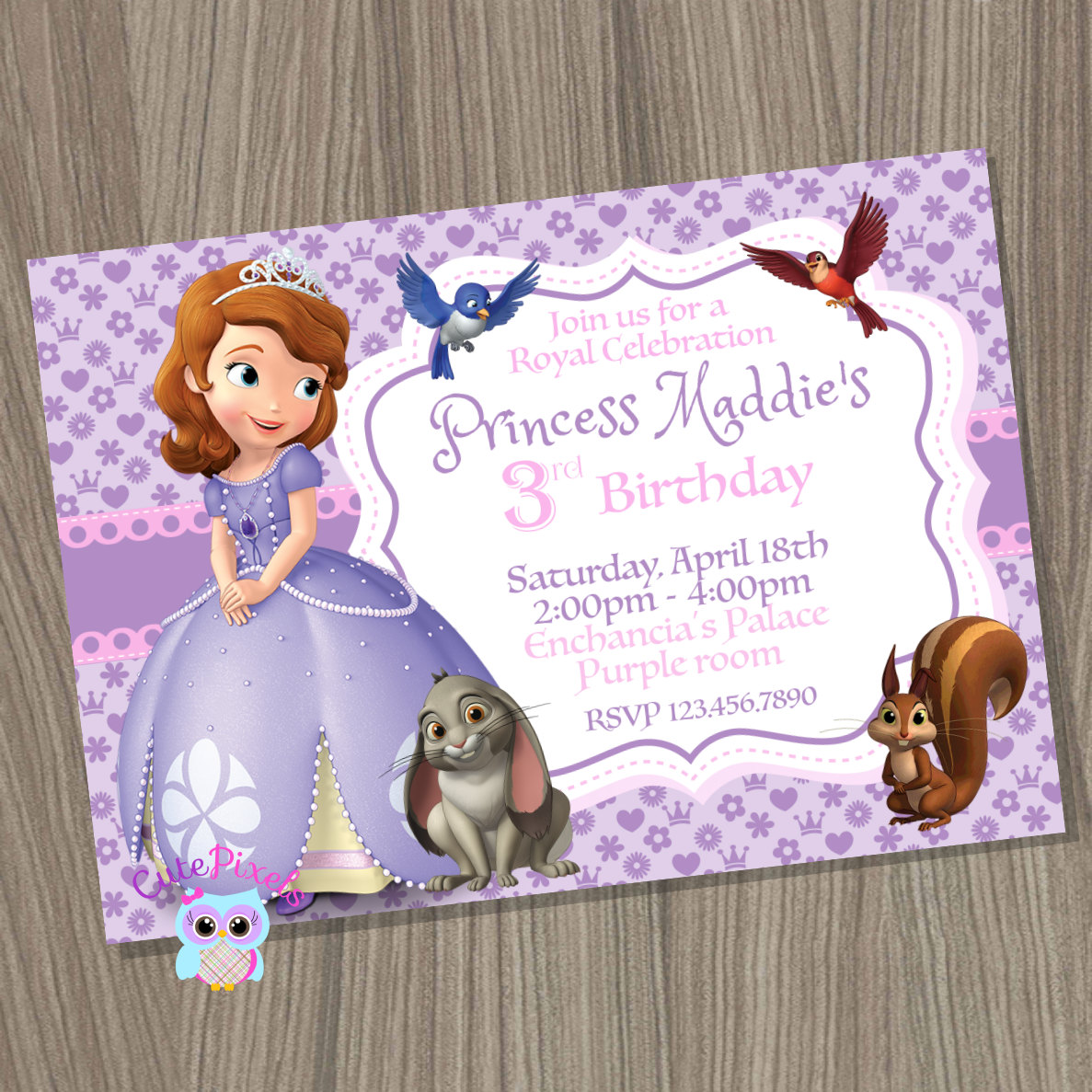 Sofia The First Invitation