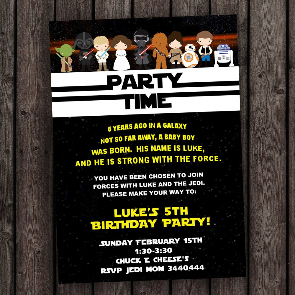 Star Wars Birthday Party Invitations