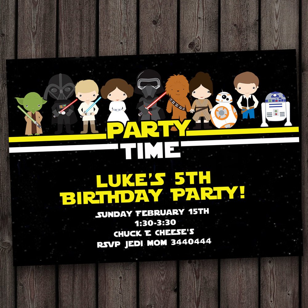 Star Wars Invitation Star Wars Birthday Invitations Fast By
