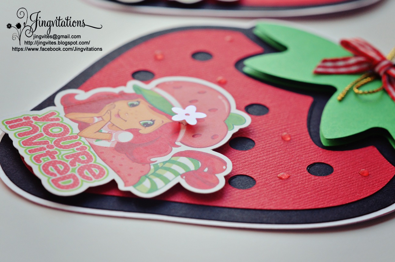 Strawberry Shortcake Birthday Party Invitations