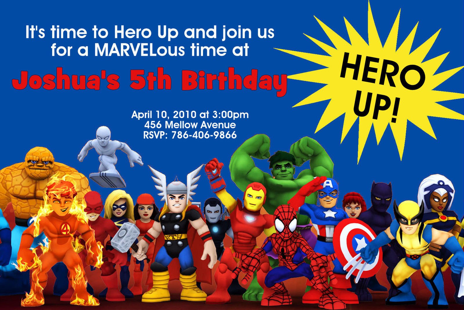 Superhero Birthday Party Invitation Elegant Superhero Birthday
