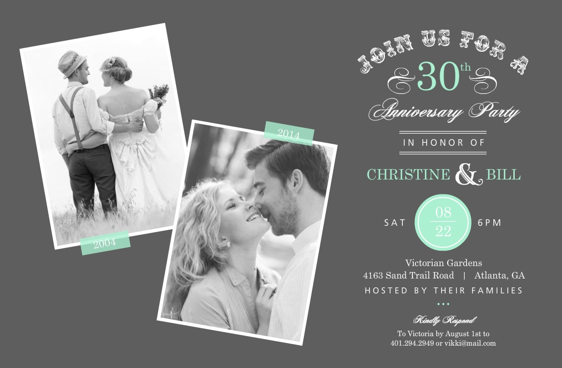 Surprise Anniversary Party Invitations And Wording Ideas
