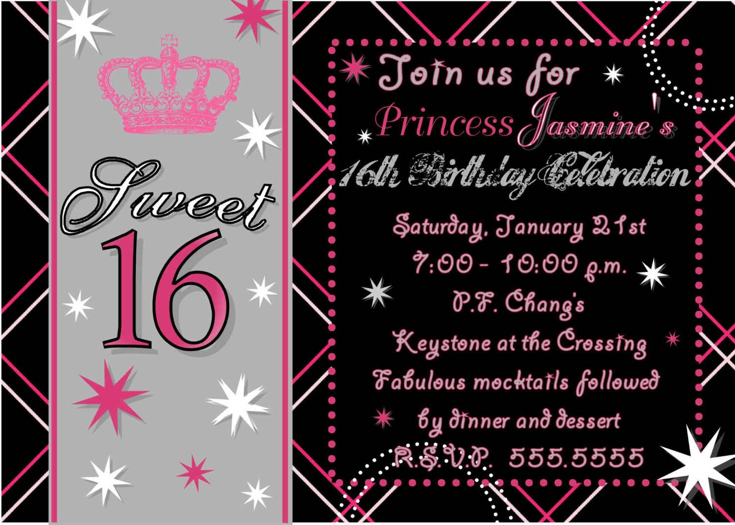 Sweet 16 Party Invitation Wording