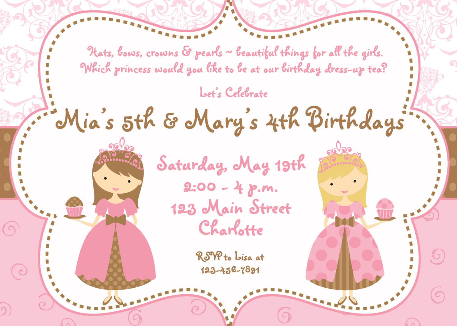 Tea Party Birthday Invitation