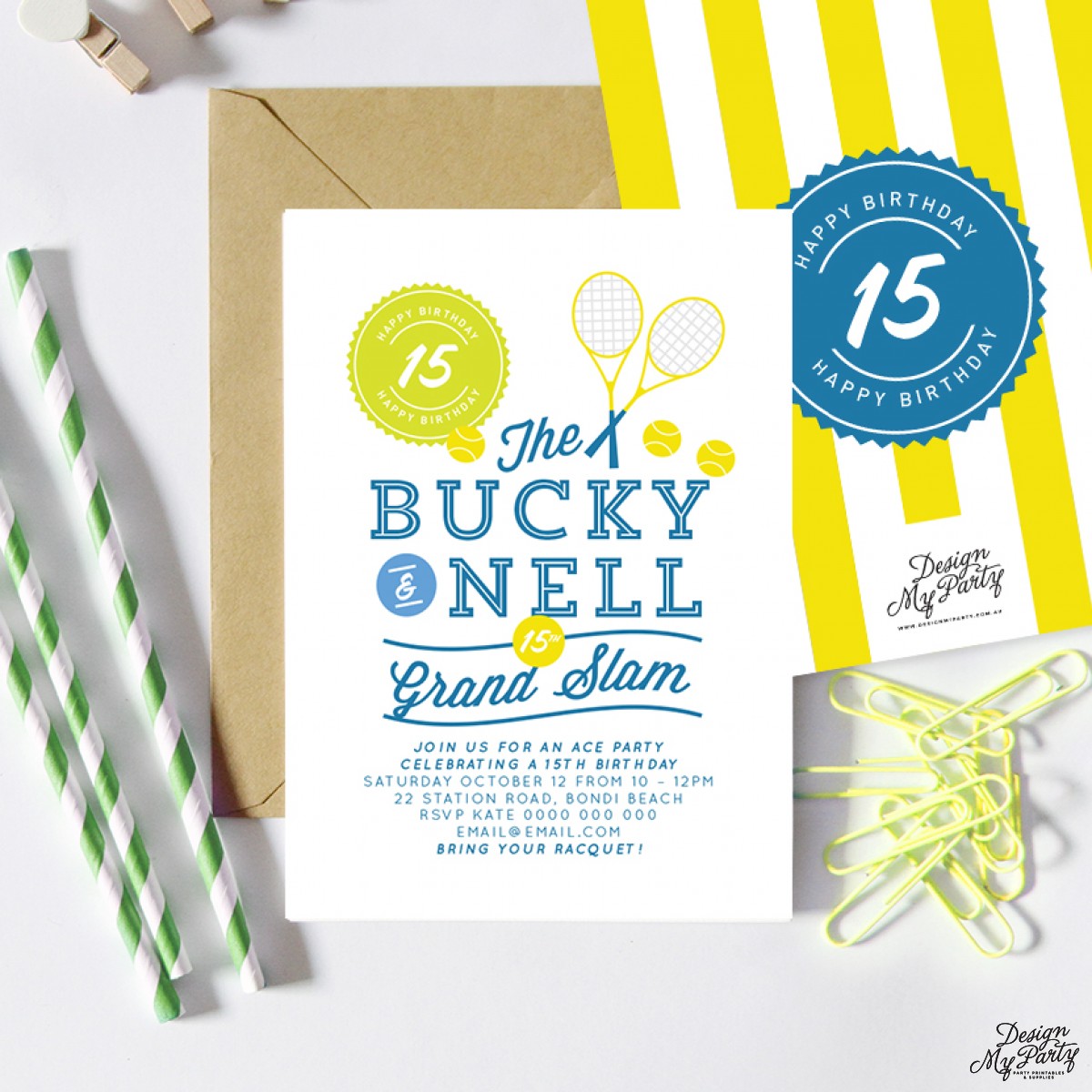 Tennis Party Invitations