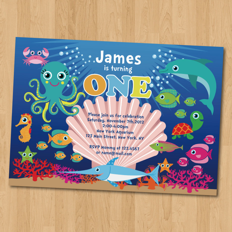 Under The Sea Party Invitations
