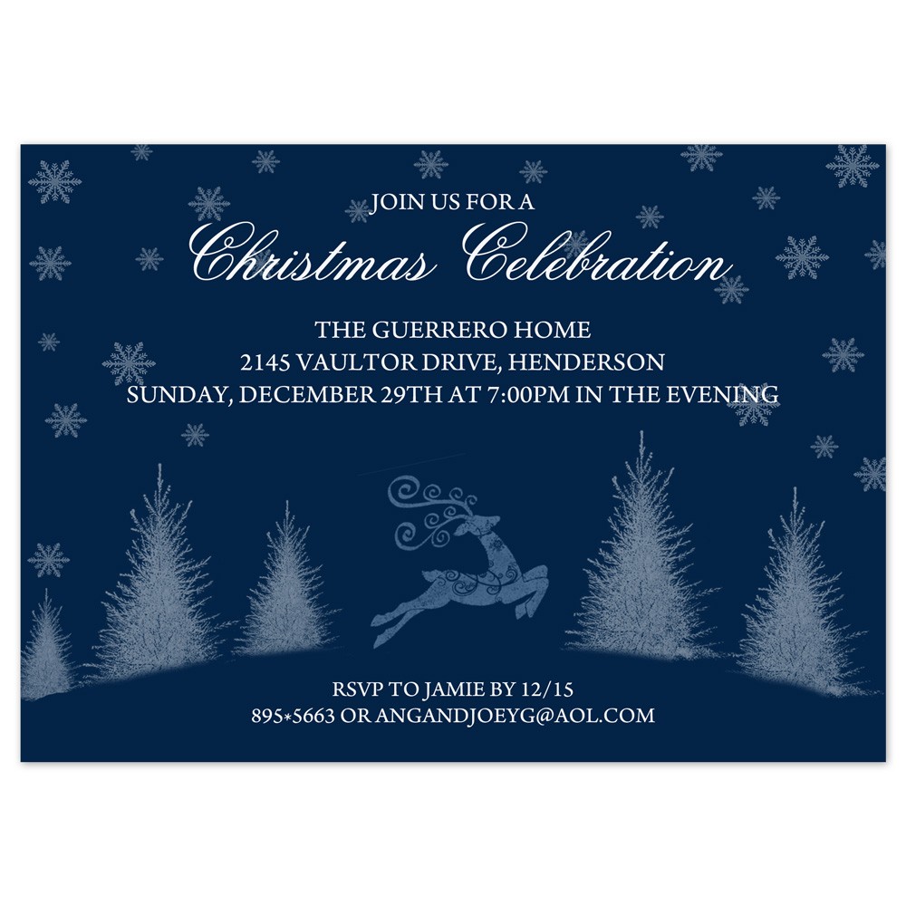 White Christmas Invitation