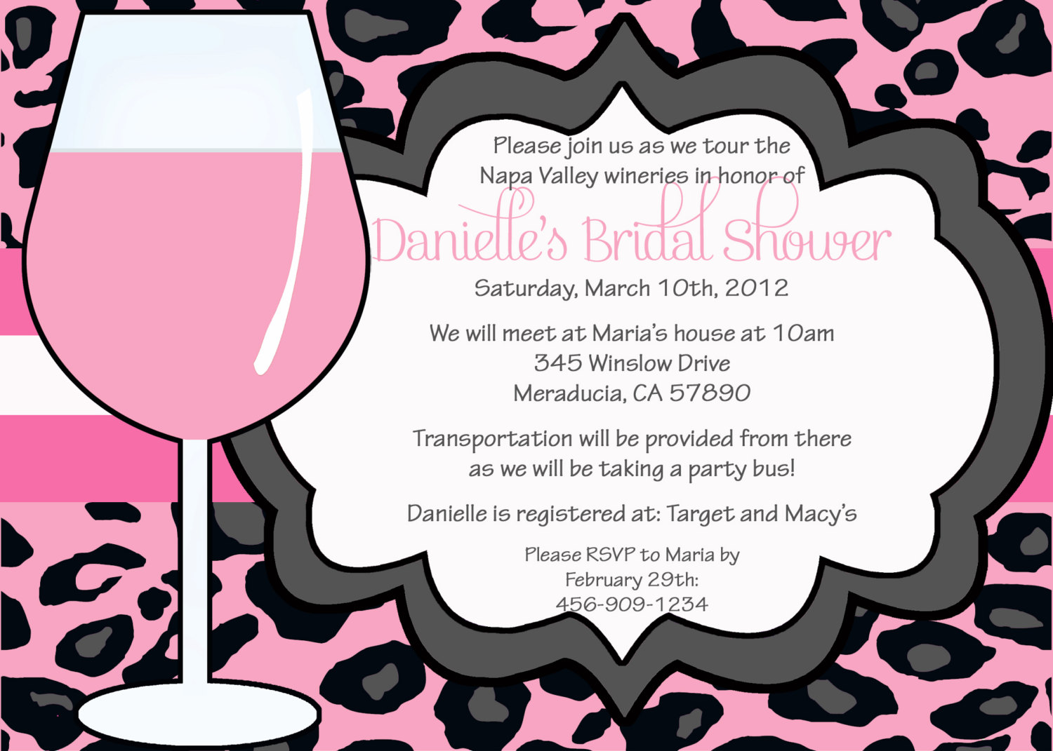 Wine Girl Bridal Shower Bachelorette Party Invitation