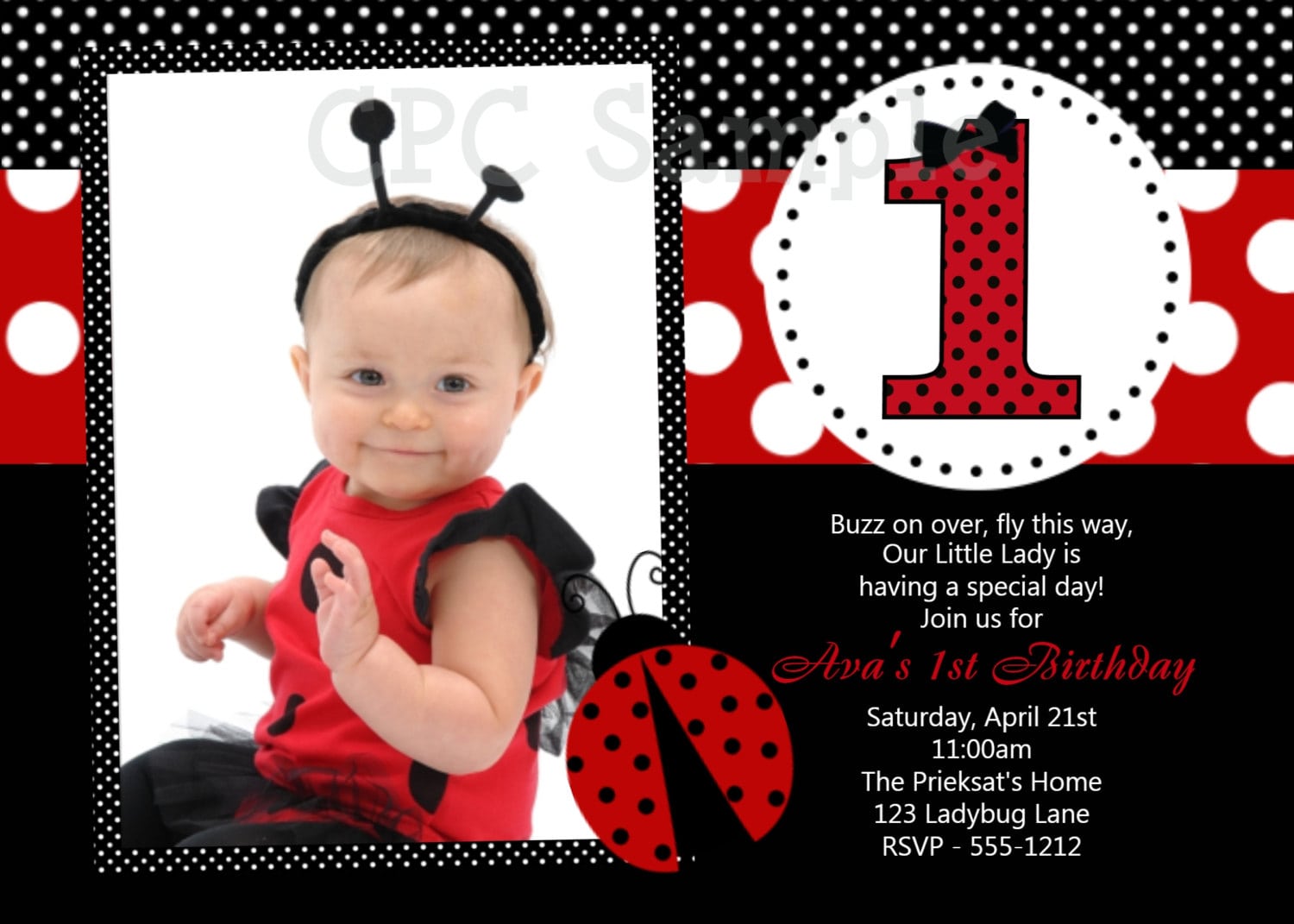 1000+ Ideas About Ladybug Birthday Invitations On Pinterest