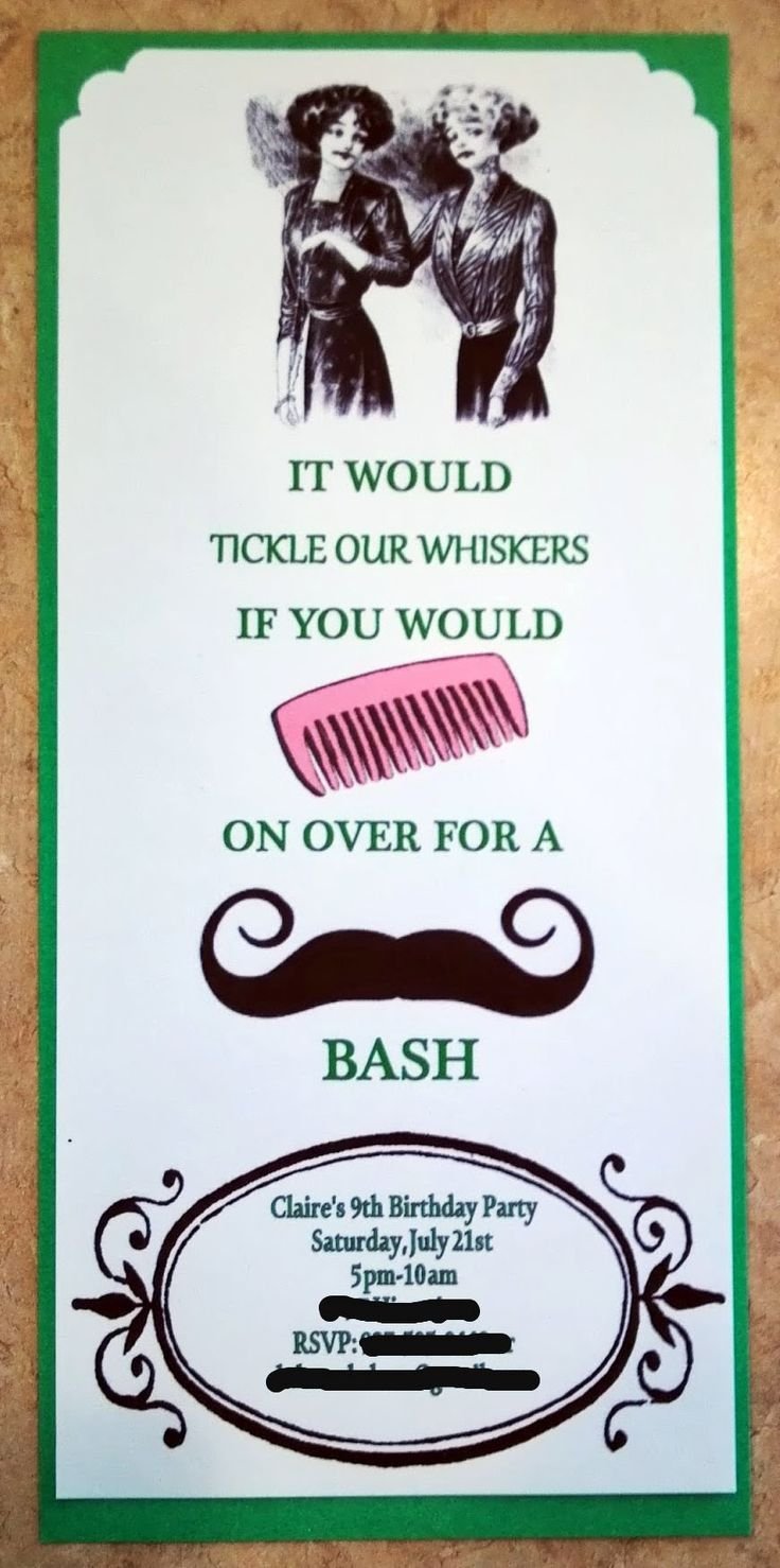 1000+ Ideas About Mustache Party Invitations On Pinterest
