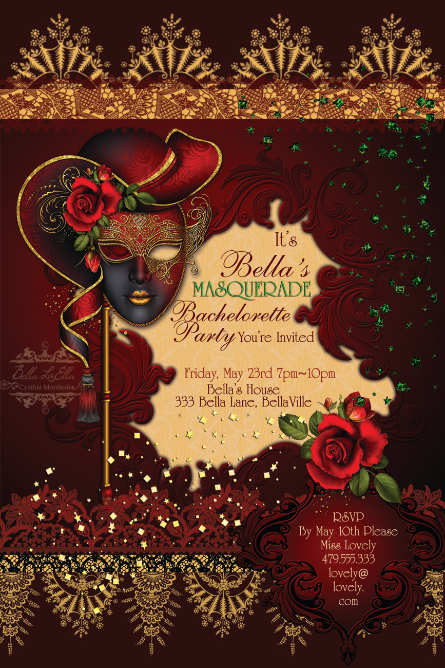 10 Best Images About Masquerade Party Invitations On Pinterest