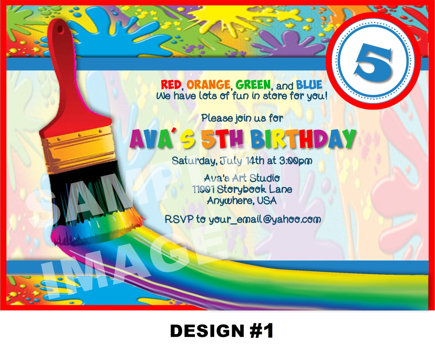 10 Excellent Art Birthday Party Invitations