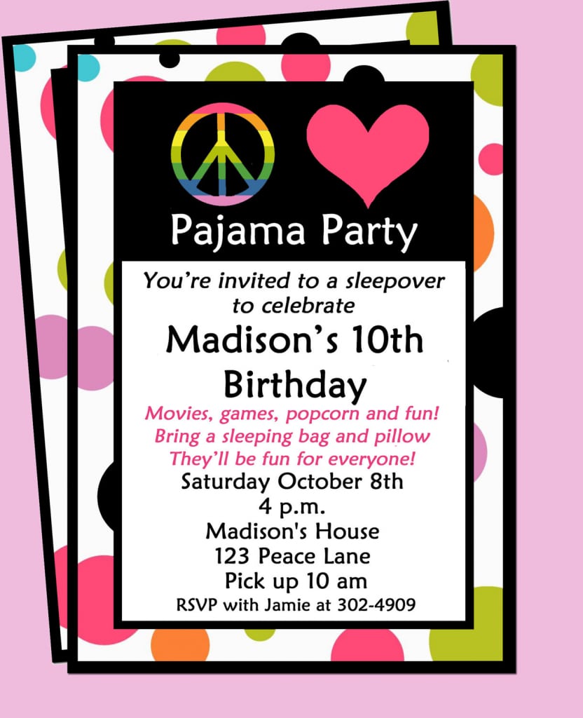 10th Birthday Party Invitation