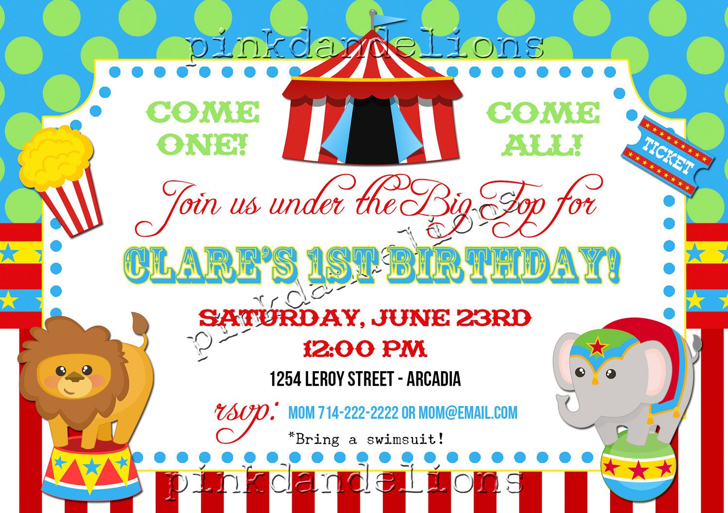 11 Marvelous Circus Birthday Party Invitations