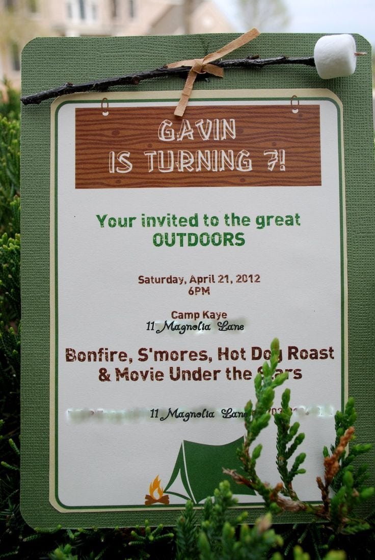 17 Best Ideas About Camping Party Invitations On Pinterest