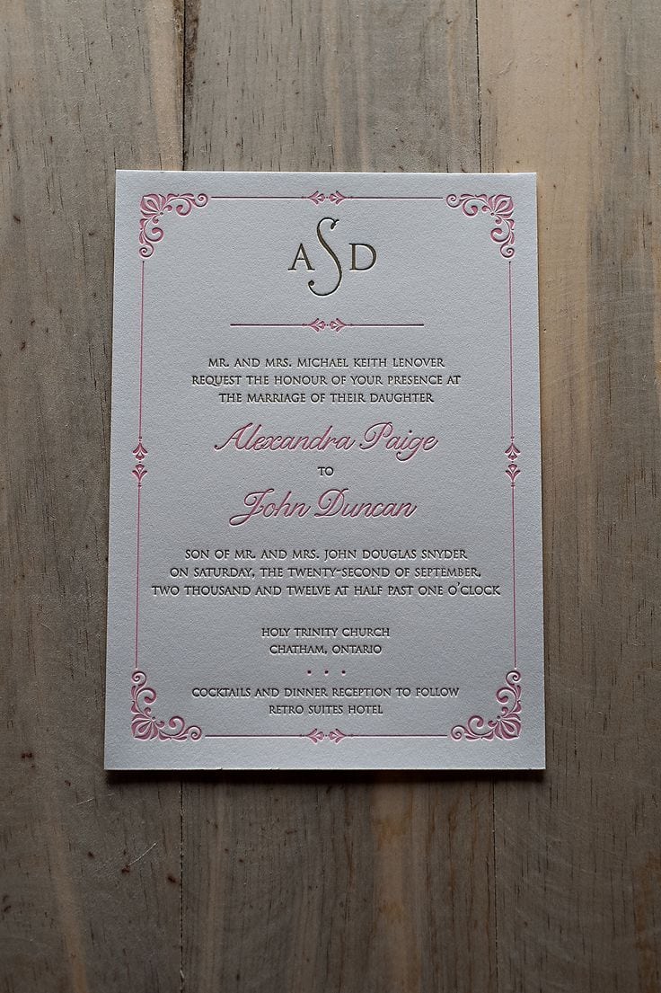 17 Best Ideas About Formal Invitations On Pinterest