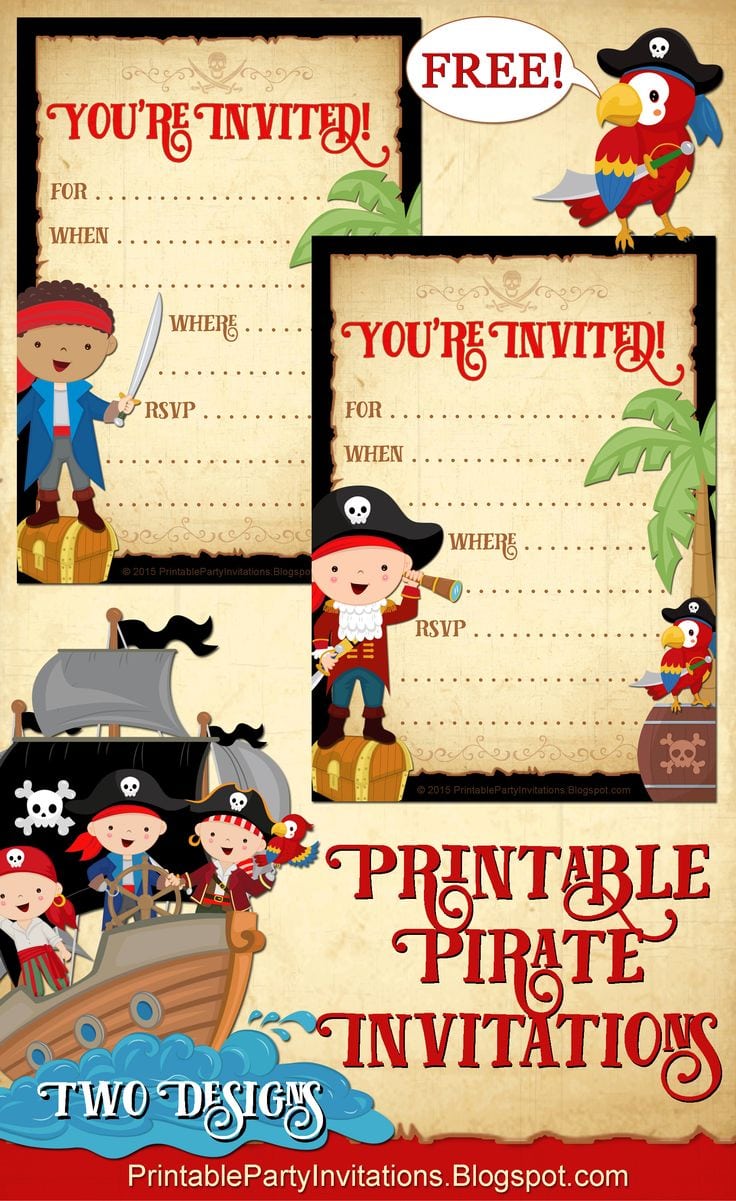 17 Best Ideas About Pirate Party Invitations On Pinterest