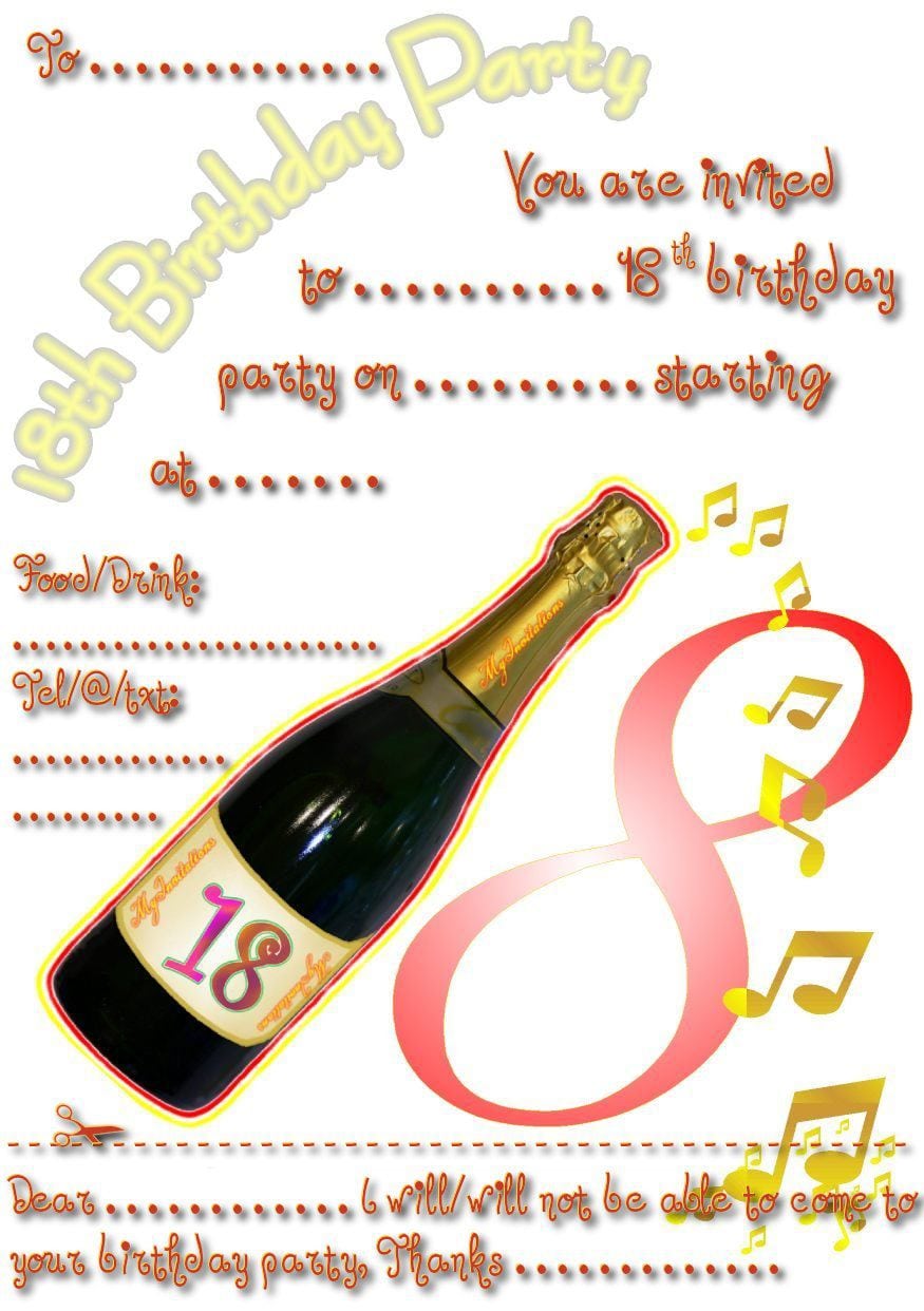 18th Birthday Party Invitations Free Amazing 18th Birthday Party