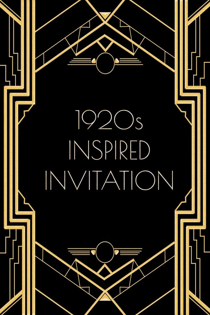 1920s Party Invitation Template  Use This 1920s Inspired