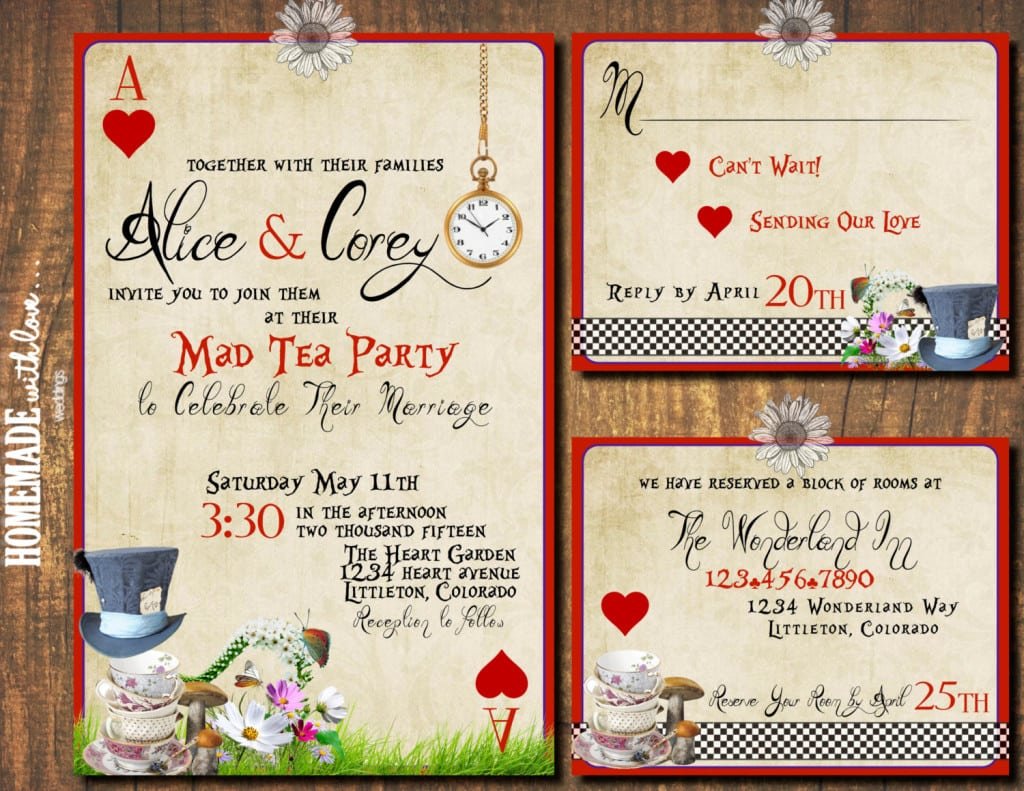 20 Diy Alice In Wonderland Tea Party Wedding Ideas