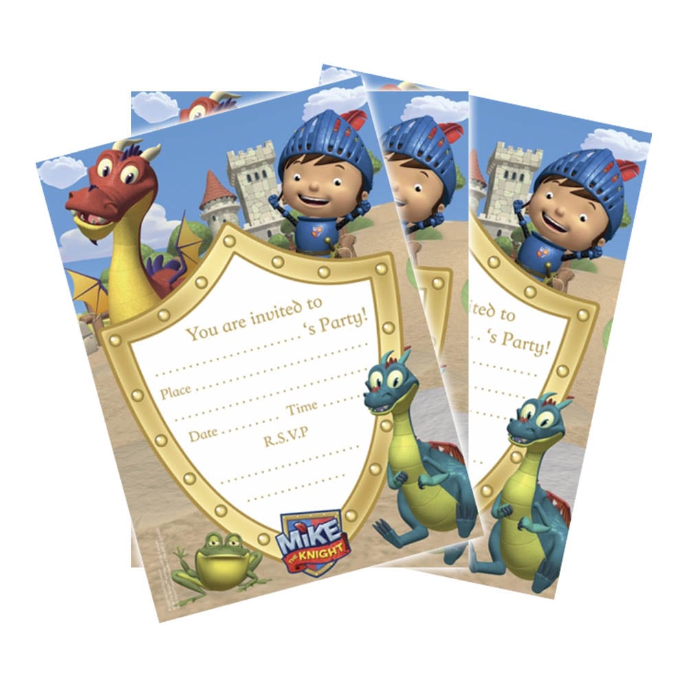 20 Mike The Knight Medieval Party Invitations Invites Plus