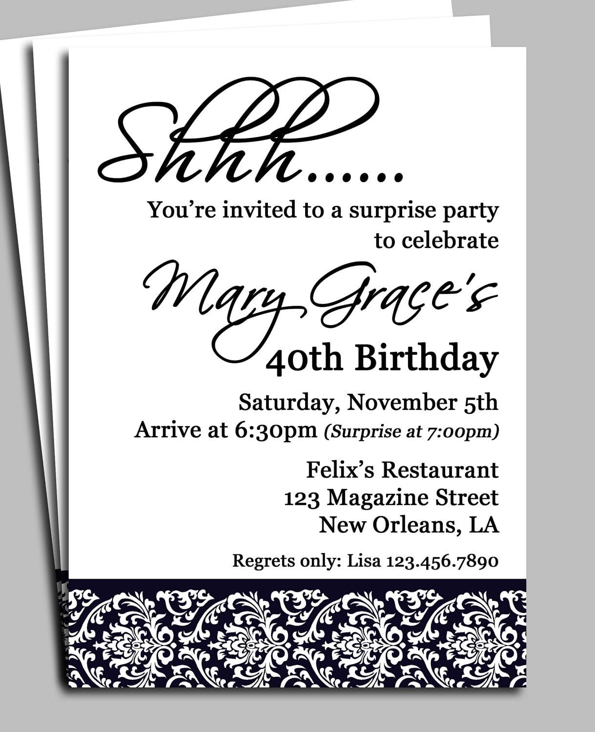 25th Birthday Invitation Templates