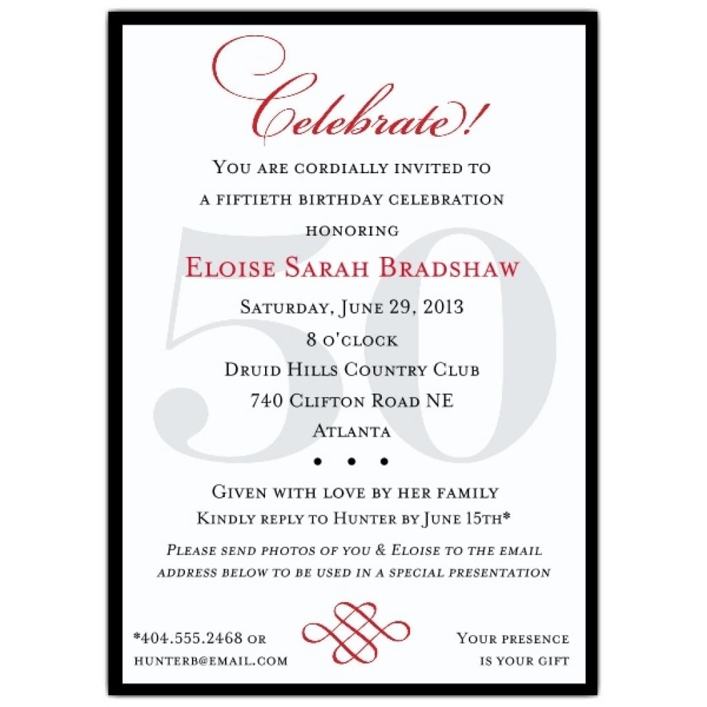 25th Birthday Party Invitation Wording