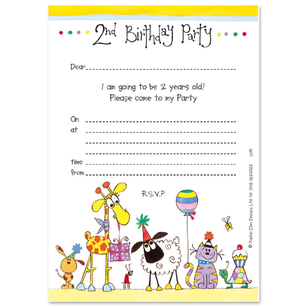 2nd Birthday Party Invitations