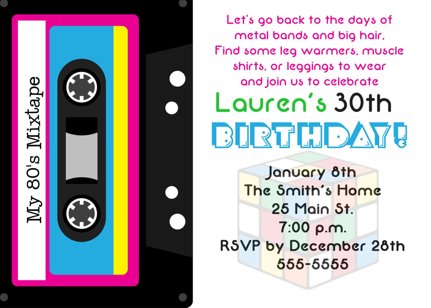 30th Birthday Party Invitation Wording