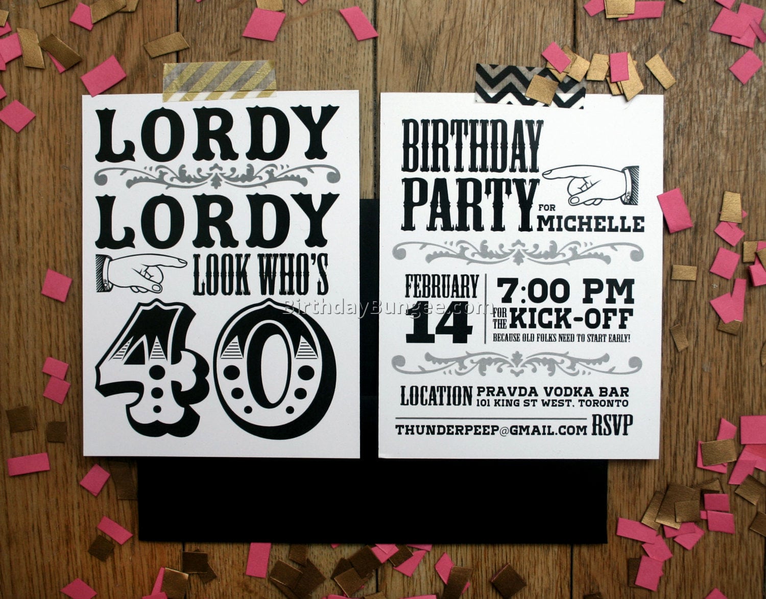 40th Birthday Party Invitations 6