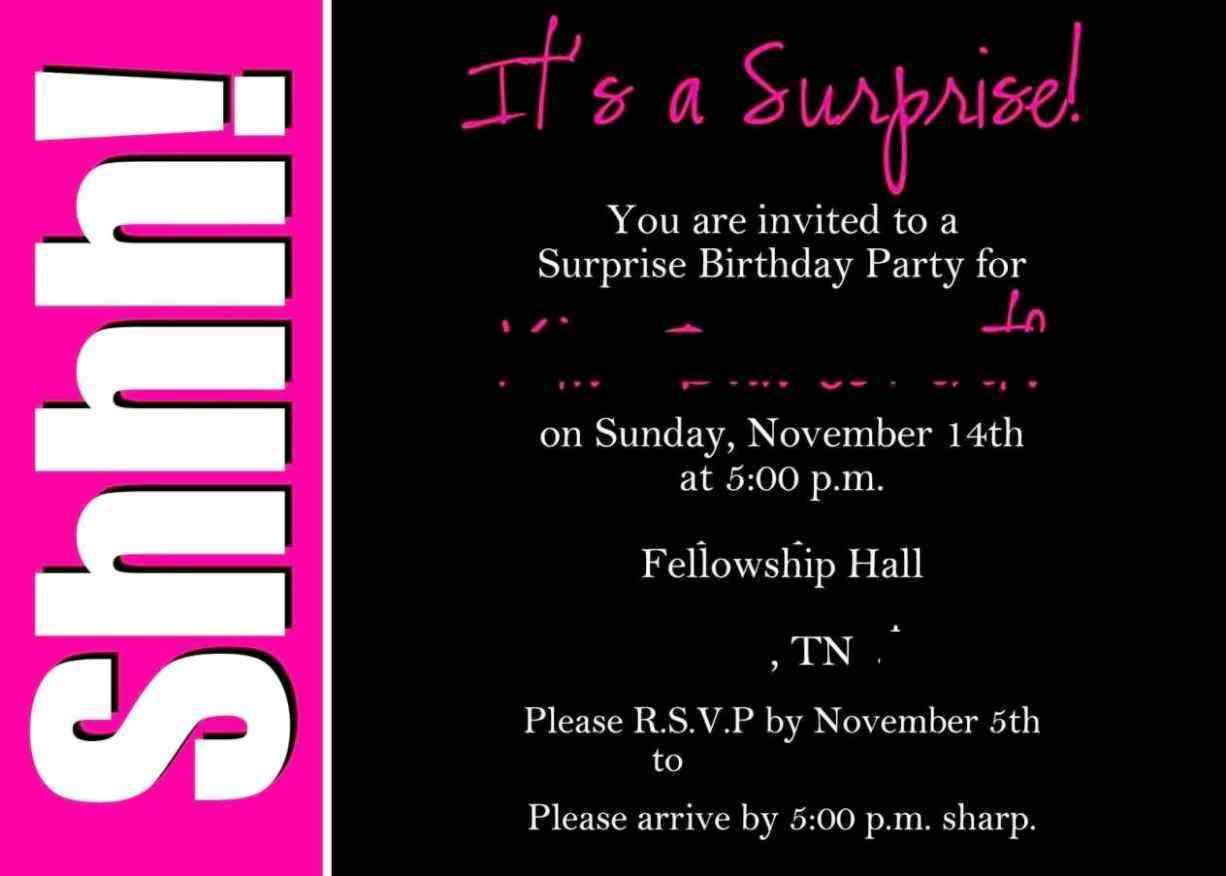 40th Surprise Party Invitations